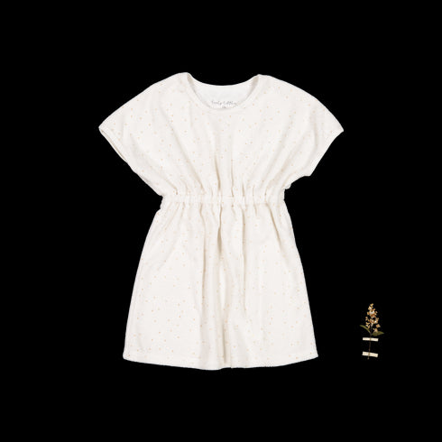 the-terry-dress-pearl-dot Lovely Littles - Sophia's StyleShort Sleeve Dress-1