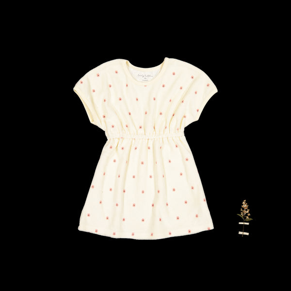 the-terry-dress-butter-flower Lovely Littles - Sophia's StyleShort Sleeve Dress-1
