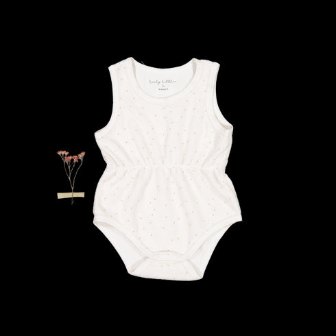 the-terry-romper-pearl-dot Lovely Littles - Sophia's StyleTank Onesie-1
