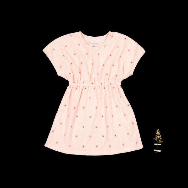 the-terry-dress-rose-flower Lovely Littles - Sophia's StyleShort Sleeve Dress-1