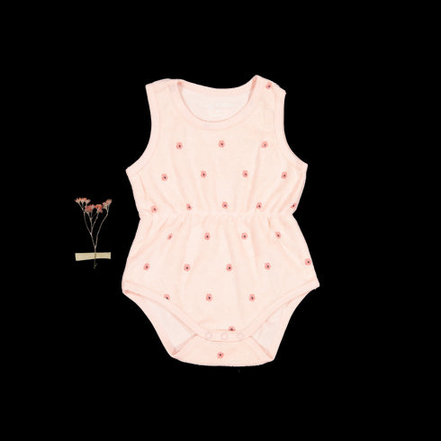 the-terry-romper-rose-flower Lovely Littles - Sophia's StyleTank Onesie-1