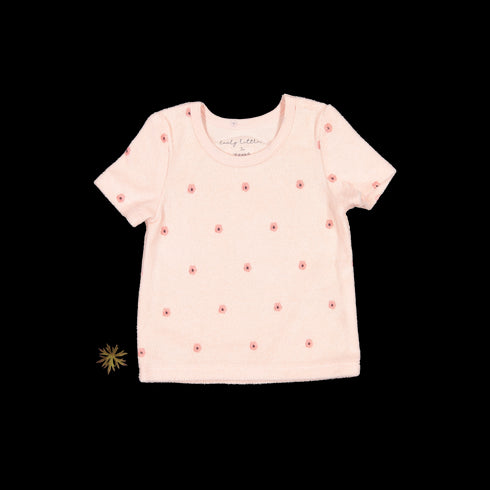 the-terry-tee-rose-flower Lovely Littles - Sophia's StyleShort Sleeve Tee-1