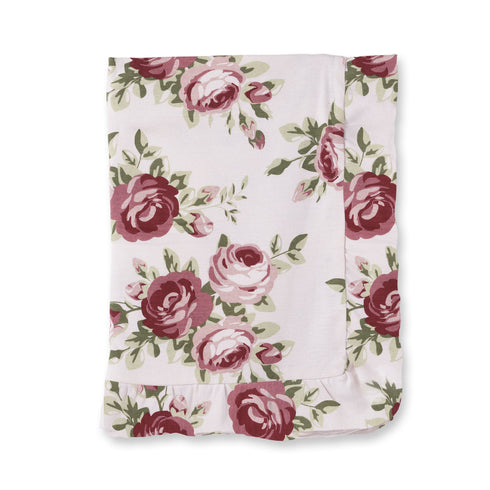 cabbage-rose-stroller-blanket Tesa Babe - Sophia's StyleBaby Blankets-1