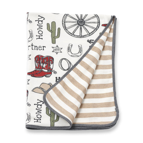 howdy-partner-stroller-blanket at Sophia's StyleBaby Blankets-1