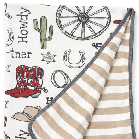 howdy-partner-stroller-blanket at Sophia's Style-2