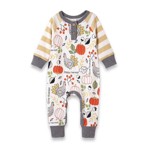 thanksgiving-thankful-bamboo-romper Tesa Babe - Sophia's StyleBaby Unisex Clothes-1