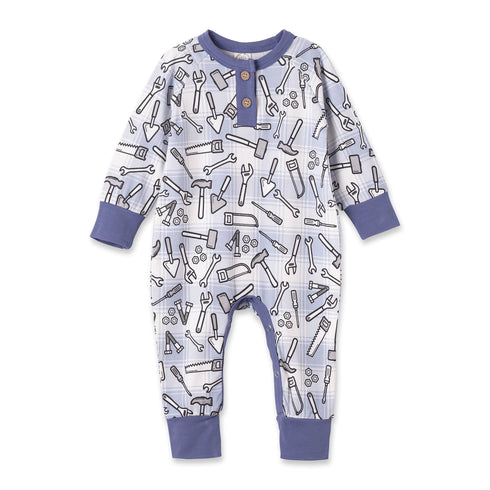 tool-time-bamboo-henley-romper Tesa Babe - Sophia's StyleBaby Boy Clothes-1