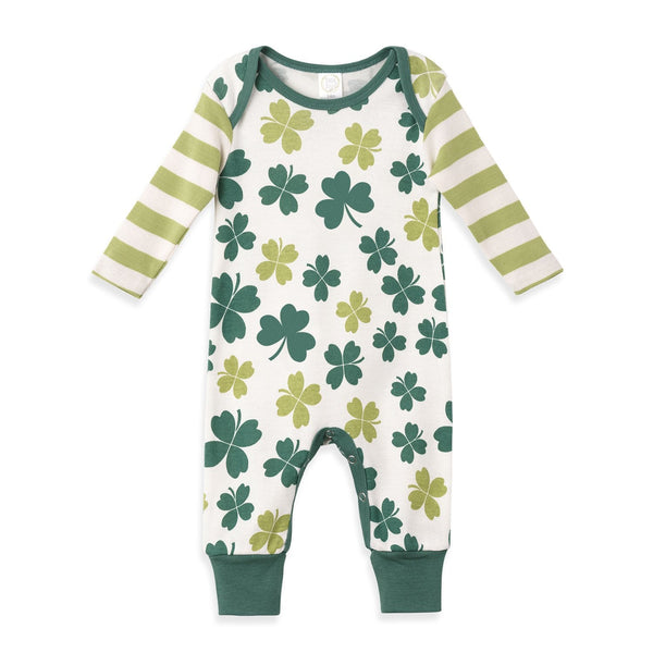 st-patricks-day-shamrocks-clovers-romper Tesa Babe - Sophia's StyleBaby Unisex Clothes-1