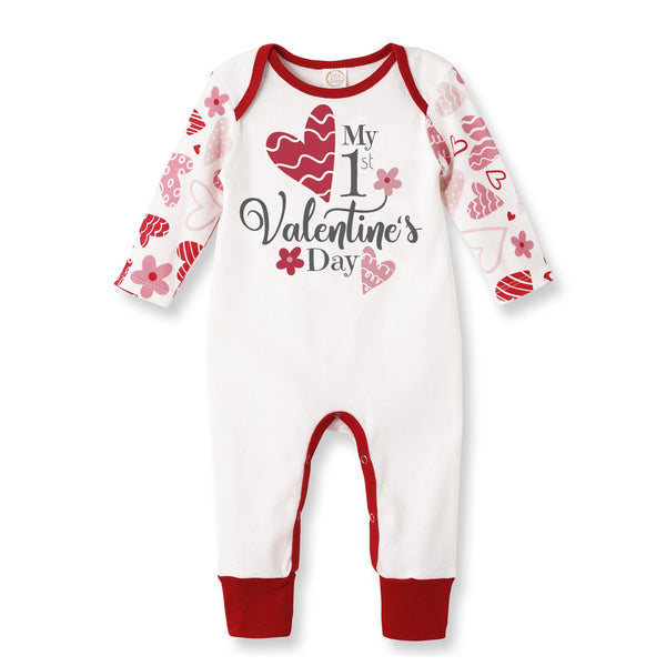 my-1st-valentines-day-bamboo-romper Tesa Babe - Sophia's StyleBaby Girl Clothes-1