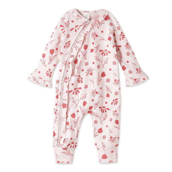 pink-floral-eyelet-cotton-zipper-romper Tesa Babe - Sophia's StyleBaby Girl Clothes-1