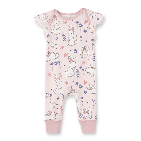 easter-bunnies-flowers-romper at Sophia's StyleBaby Girl Clothes-1