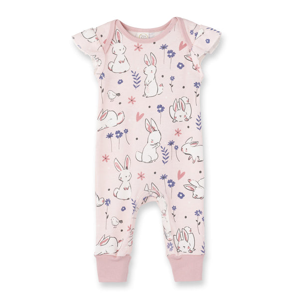 easter-bunnies-flowers-romper at Sophia's StyleBaby Girl Clothes-1