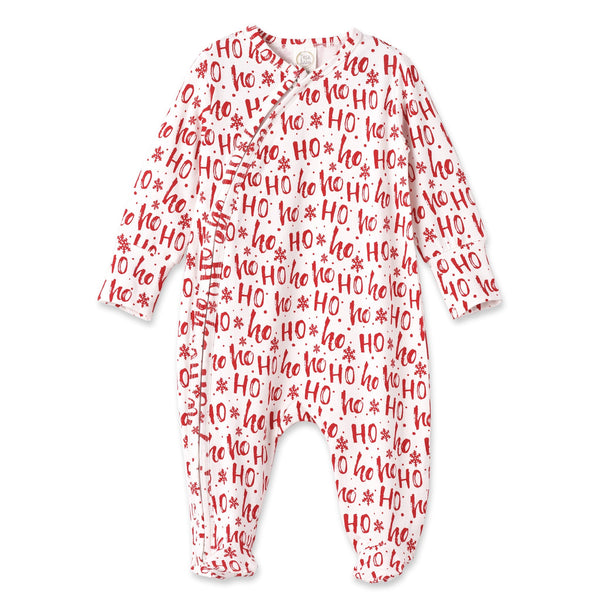 christmas-bamboo-zipper-romper-ho-ho-ho Tesa Babe - Sophia's StyleBaby Unisex Clothes-1