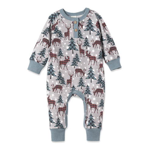 nordic-pines-bamboo-henley-romper Tesa Babe - Sophia's StyleBaby Unisex Clothes-1