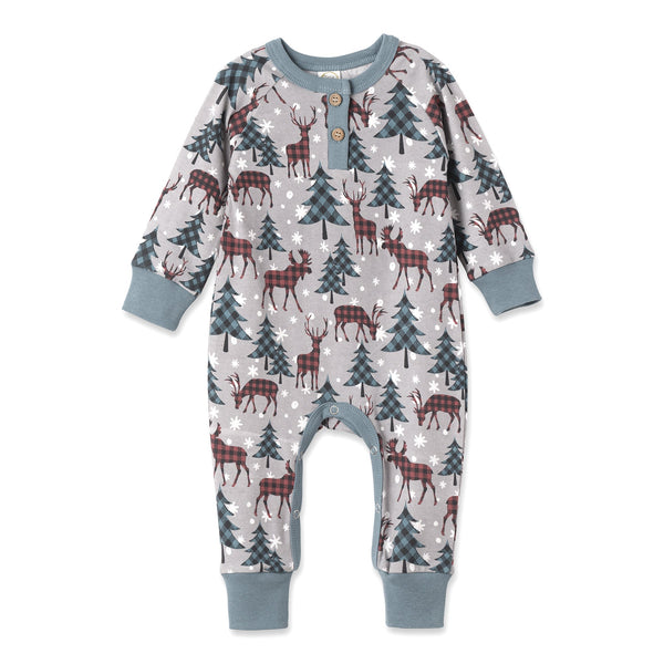 nordic-pines-bamboo-henley-romper Tesa Babe - Sophia's StyleBaby Unisex Clothes-1