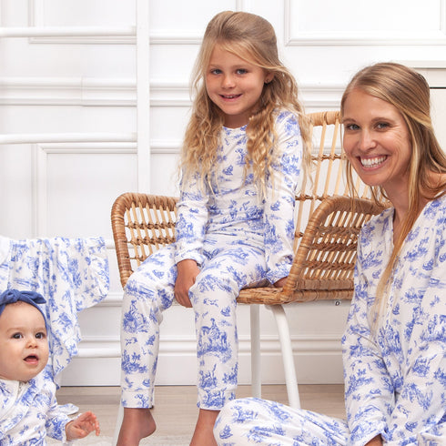 toile-de-jouy-girls-bamboo-pajama-set Tesa Babe - Sophia's Style-2