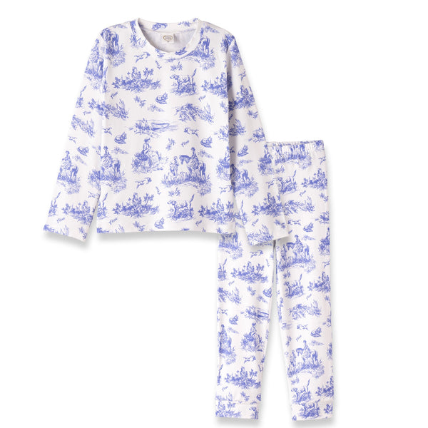 toile-de-jouy-girls-bamboo-pajama-set Tesa Babe - Sophia's StyleGirl's Pajamas-1
