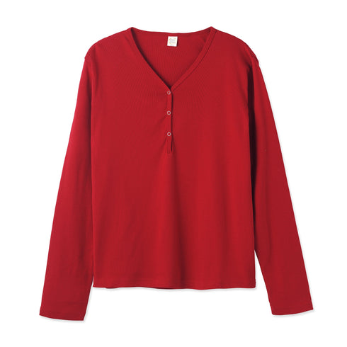 red-womens-cotton-pajama-top Tesa Babe - Sophia's StyleWomen's Loungewear-1