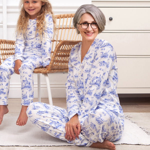 toile-de-jouy-bamboo-womens-pajama-set Tesa Babe - Sophia's StyleWomen's Loungewear-1