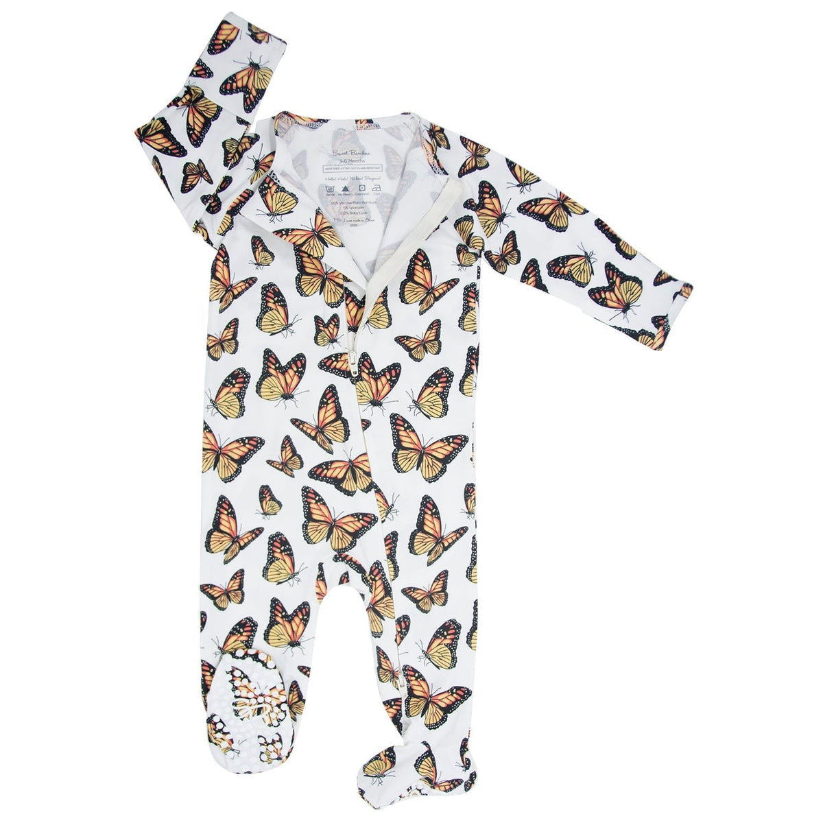 Tulip Festival Print Footie With Zipper