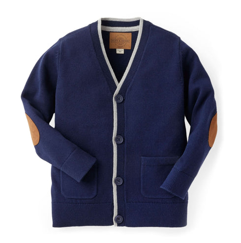 tipped-organic-cardigan-with-elbow-patches Hope & Henry - Sophia's StyleSweaters-1