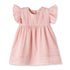 pink-swiss-dot-cotton-dress-with-flutter-sleeves Tesa Babe - Sophia's StyleBaby Girl Clothes-1