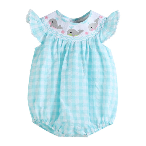 turquoise-gingham-whale-smocked-flutter-bubble-romper-lil-cactus-sophias-styleRomper-1