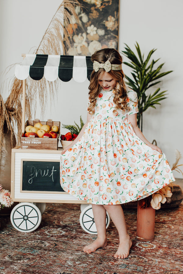 youre-a-peach-s-s-pocket-twirl-dress Mila &  Rose - Sophia's Style-You're a Peach S/S Pocket Twirl Dress-6-12M--1