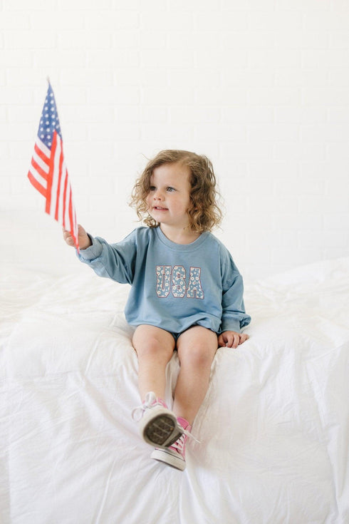 usa-daisy-bamboo-sweatshirt-romper Little Joy Co - Sophia's Style-4