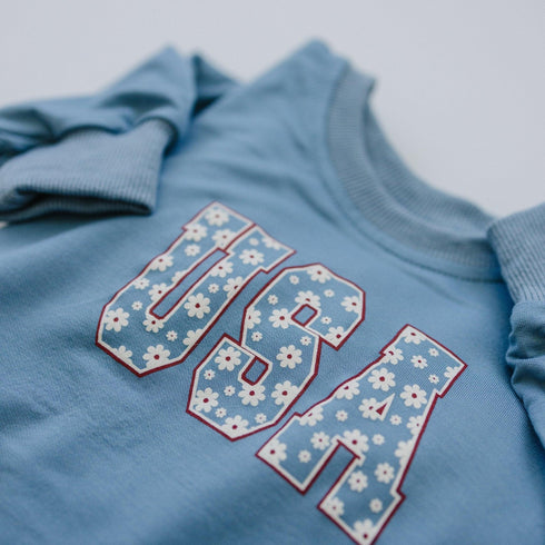 usa-daisy-bamboo-sweatshirt-romper Little Joy Co - Sophia's Style-2