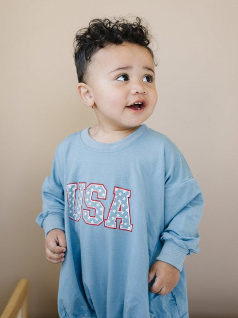 usa-star-bamboo-sweatshirt-romper Little Joy Co - Sophia's Style-6
