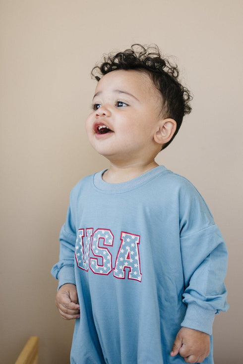 usa-star-bamboo-sweatshirt-romper Little Joy Co - Sophia's Style-7