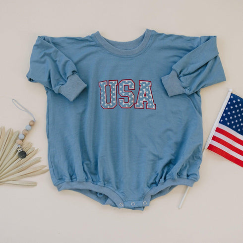 usa-star-bamboo-sweatshirt-romper Little Joy Co - Sophia's Style-2