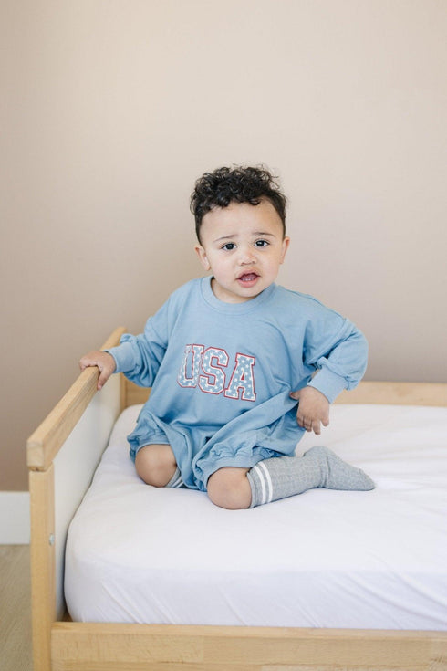 usa-star-bamboo-sweatshirt-romper Little Joy Co - Sophia's Style-5