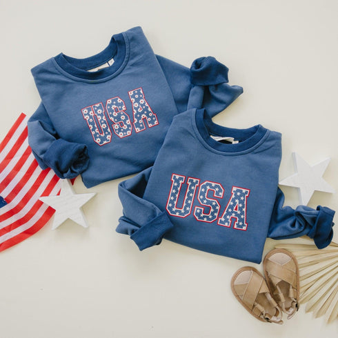 usa-stars-crewneck-sweatshirt Little Joy Co - Sophia's Style-3