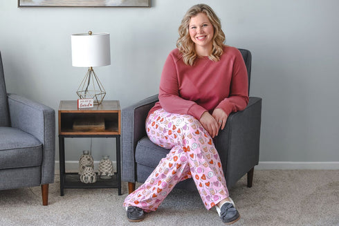 coffee-donuts-adult-lounge-pants-just-for-littles®️ - Sophia's Style -4