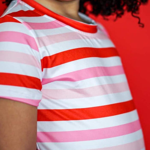 pink-stripe-t-shirt-just-for-littles®️ - Sophia's Style Baby & Toddler Tops-1