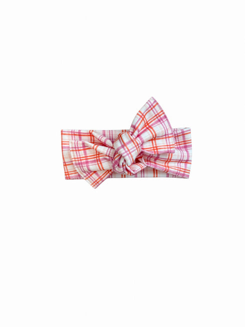valentines-plaid-tie-on-headwrap Boosh Baby - Sophia's Style-1