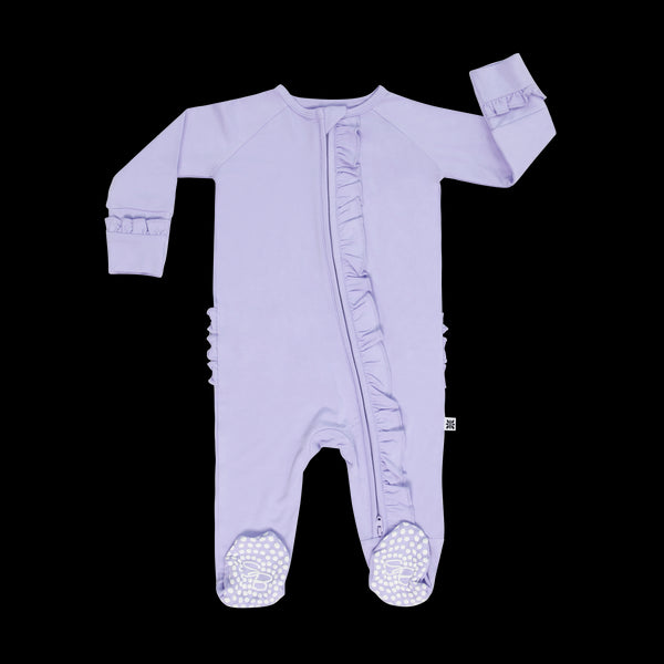 Violets Are Violet Ruffle Footie