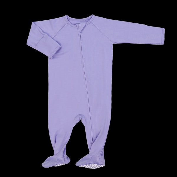 Violets Are Violet Zipper Footie