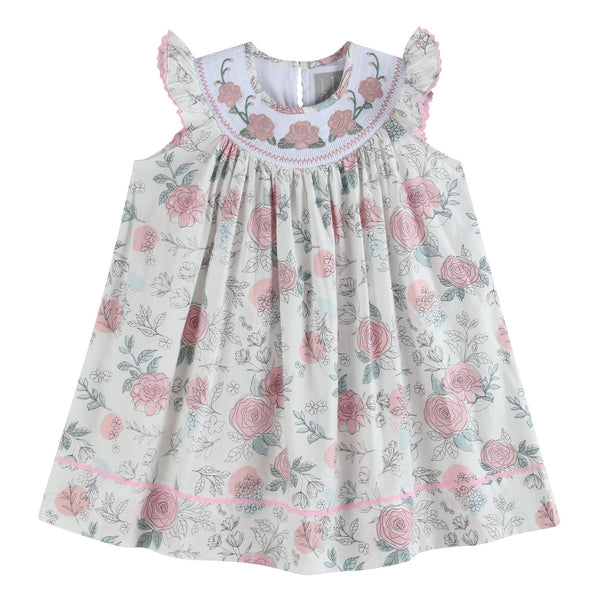 white-and-pink-floral-smocked-bishop-dress-lil-cactus-sophias-style-1