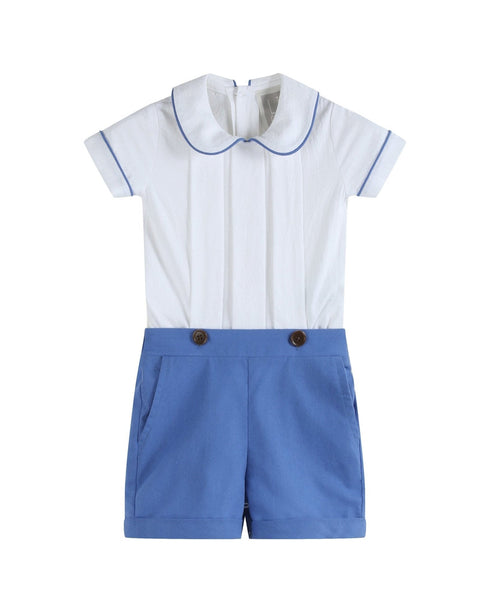 white-collared-top-and-blue-button-shorts-lil-cactus-sophias-styleShorts-1