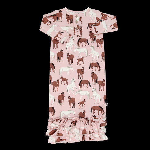 Wild Horses Ruffle Gown