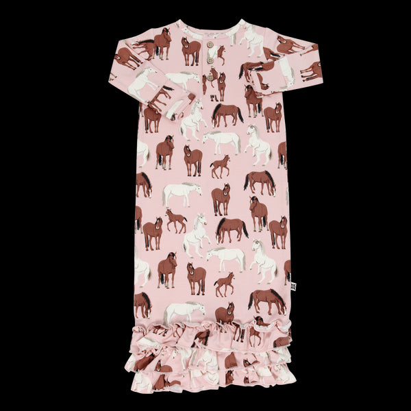 Wild Horses Ruffle Gown