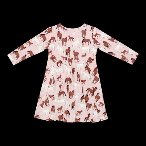 Wild Horses Swirly Girl Dress