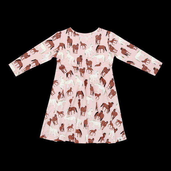 Wild Horses Swirly Girl Dress