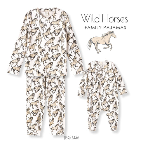 wild-horses-kids-bamboo-pajama-set- at Sophia's Style-3