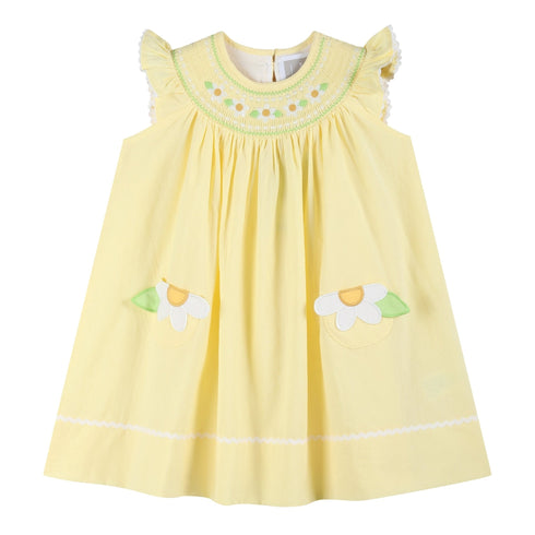 yellow-daisy-pocketed-smocked-bishop-dress-lil-cactus-sophias-styleBishop Dress-1