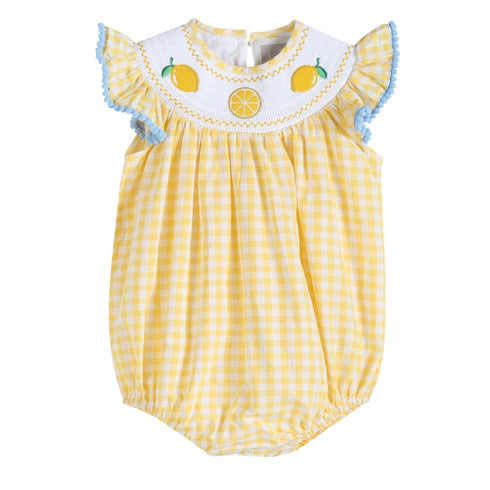 yellow-gingham-lemon-smocked-flutter-bubble-romper-lil-cactus-sophias-style-1