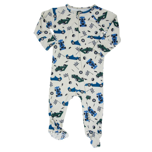 green-blue-nasar-zipper-footie Sweet Bamboo - Sophia's StyleFooties-1